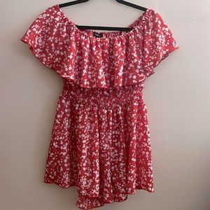 SHEIN Romper, Women’s Summer Romper, Low Shoulder Romper, Flowy